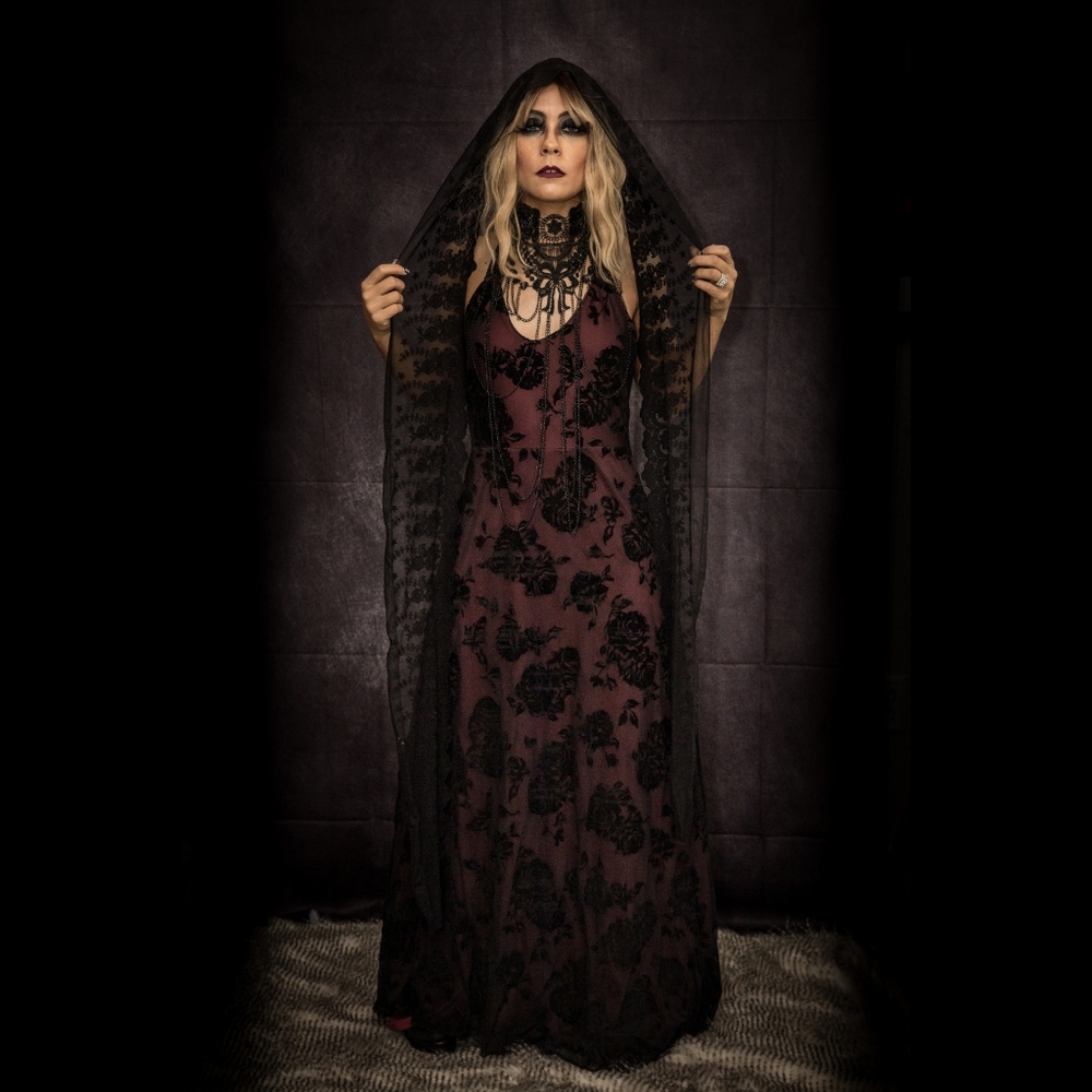 GOTHIC VICTORIAN VAMPIRE DRESS AND ACCESSORIES